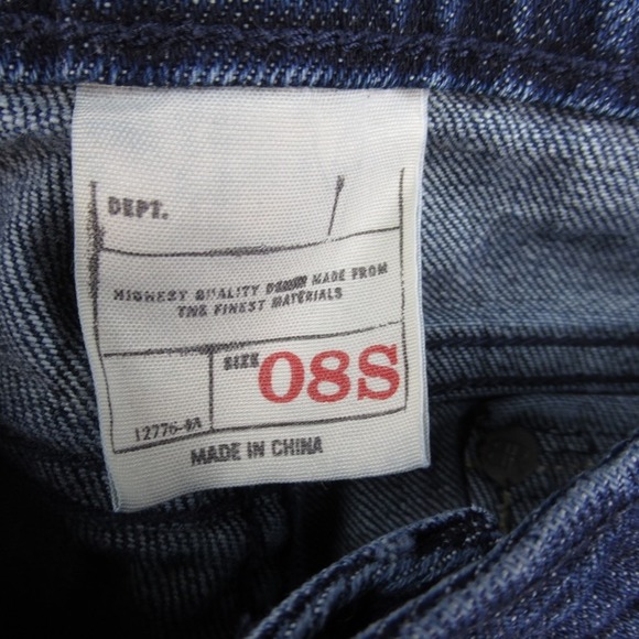 Banana Republic Urban Wide Leg Jeans Womens 08S Blue Dark Wash Low Rise Flare - Picture 4 of 14